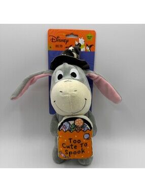 Disney Winnie The Pooh Eeyore Plush Squeaker Dog Toy Halloween Too Cute To Spook